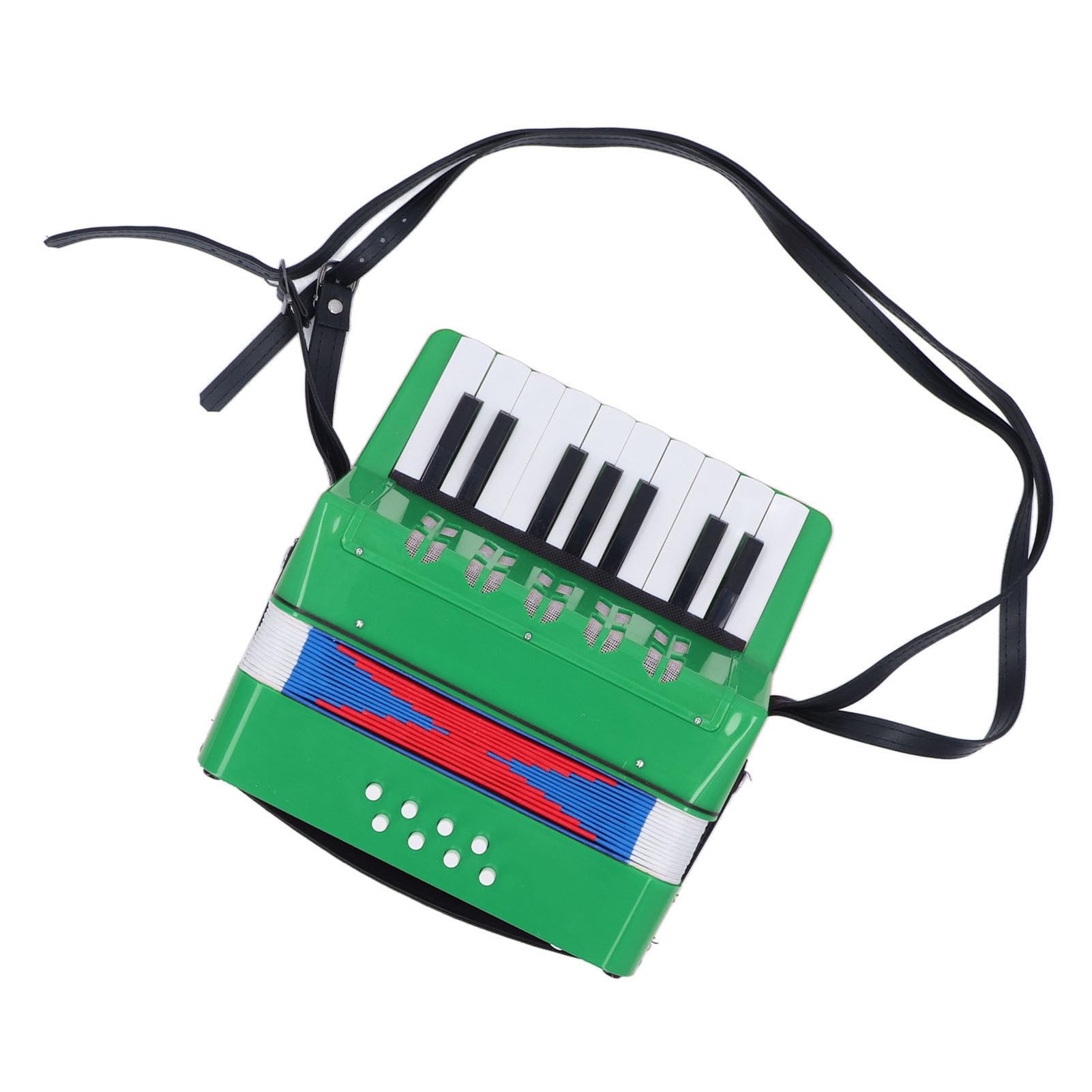 Fisarmonica a Piano ABS 17 Tasti Ideale per Bambini Principianti con Manuale Utente e Spartito Musicale (GREEN)