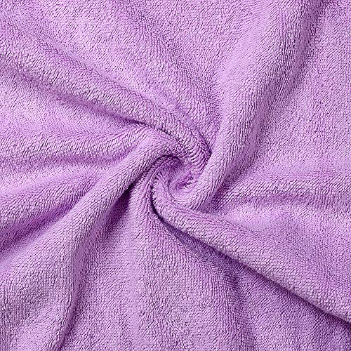 SEMAXE Towel Luxury Bath Towel Sets for Bathroom. Hotel & Spa Quality. 2 Large Bath Towels, 2 Hand Towels, 4 Washcloths. Premium Collection Bathroom Towels (Orange+Purple, 8 Towel Set) - Thumbnail 4