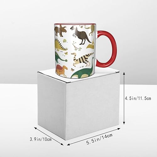 Miniatura 5 de Taza de café vintage de dinosaurio de cerámica con asa, tazas de té, tazas para café, tazas para beber, regalos para mujeres y hombres, tazas de