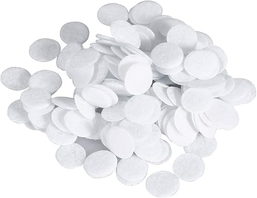 100 filtros de algodón blanco, filtros de vacío facial, esponja de repuesto, filtro de algodón, almohadillas de filtrado redondas, filtros de