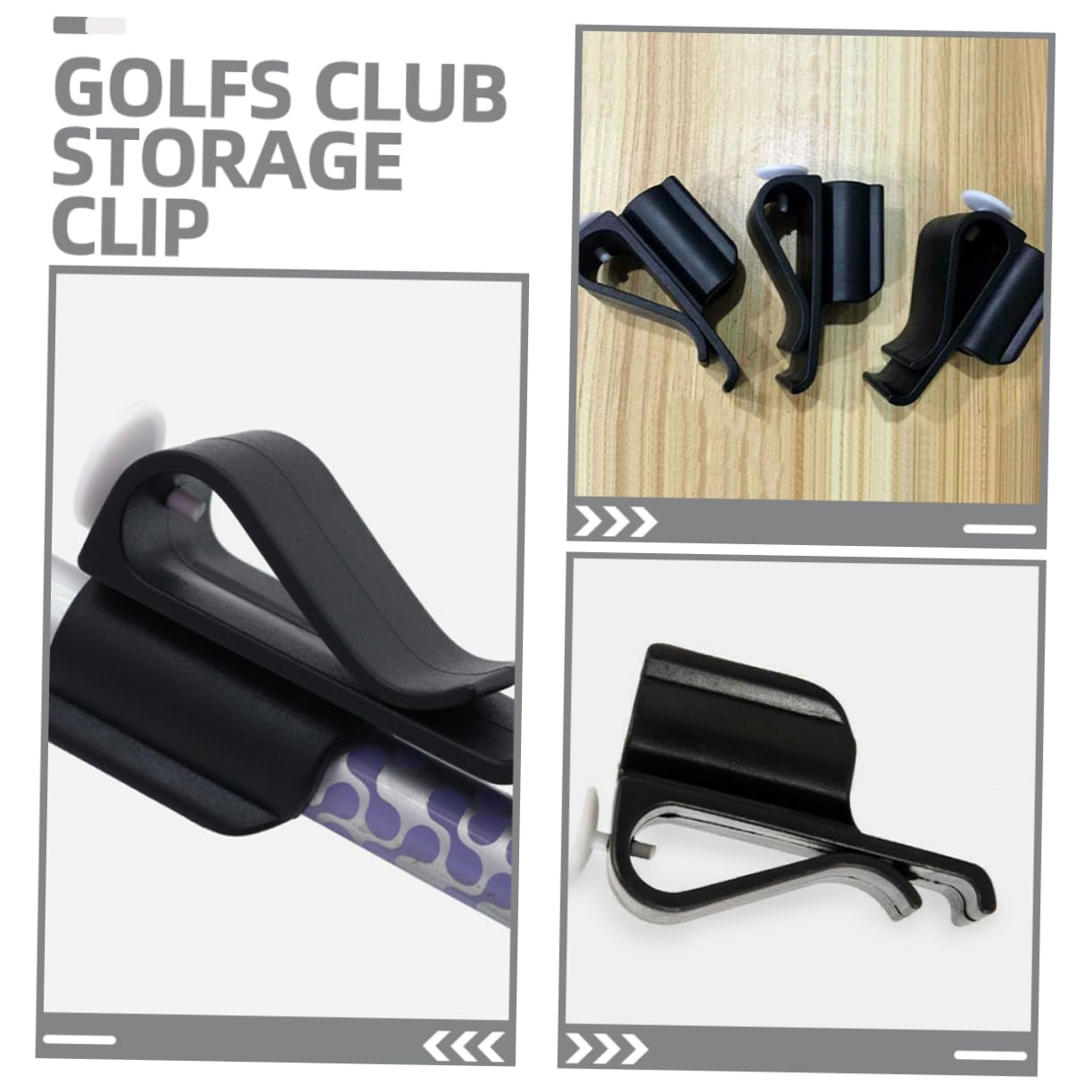 ifundom Golfschläger-Clip Stichworte Veranstalter Putter Putten Entfernung Tasche Club-organisator-Clips Golfclips Halter Für Golfhandschuhe Golfsack -Hanger Schwarz Abs