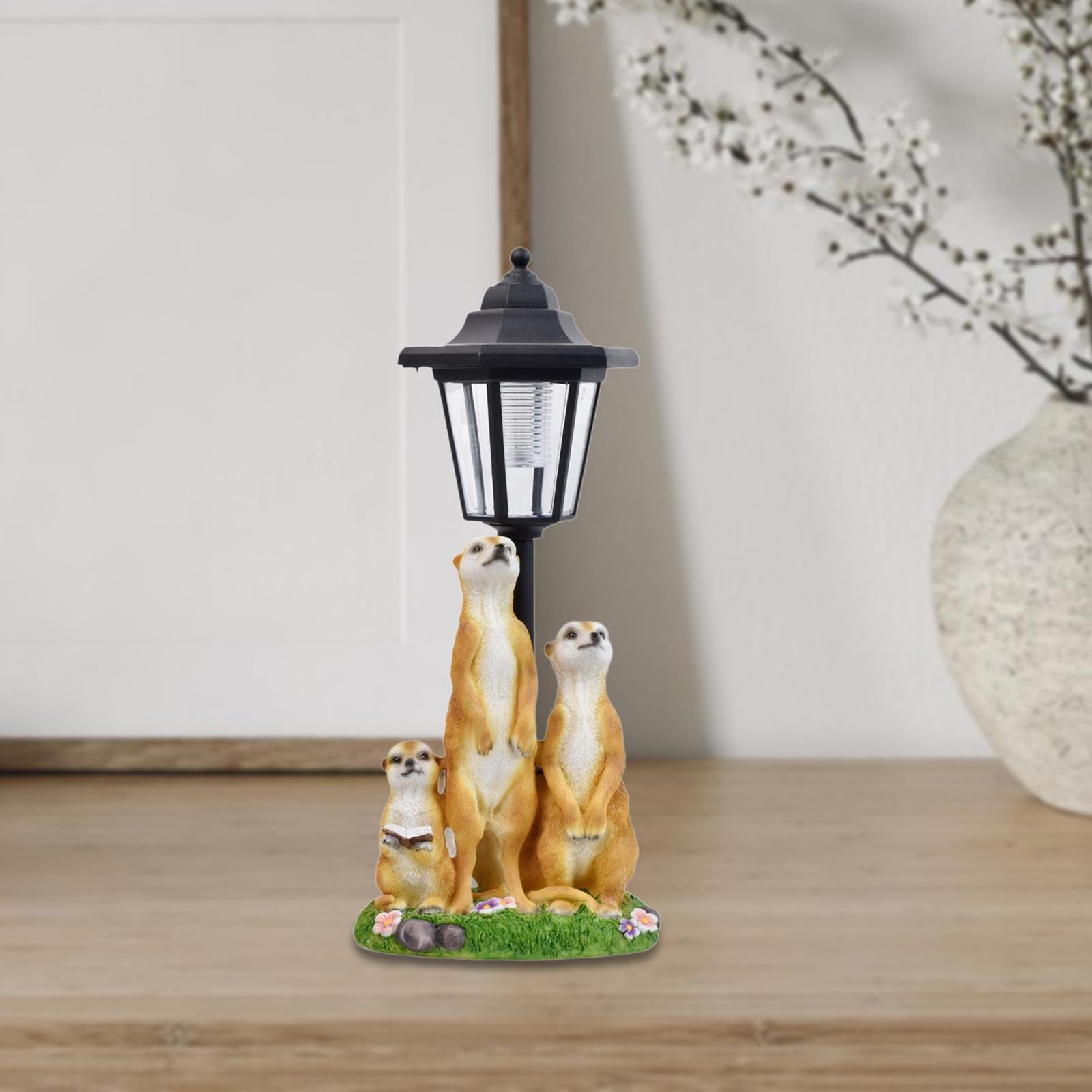 predolo Estatua de de Jardín con Luz Solar Decorativa para Patio Y Césped.