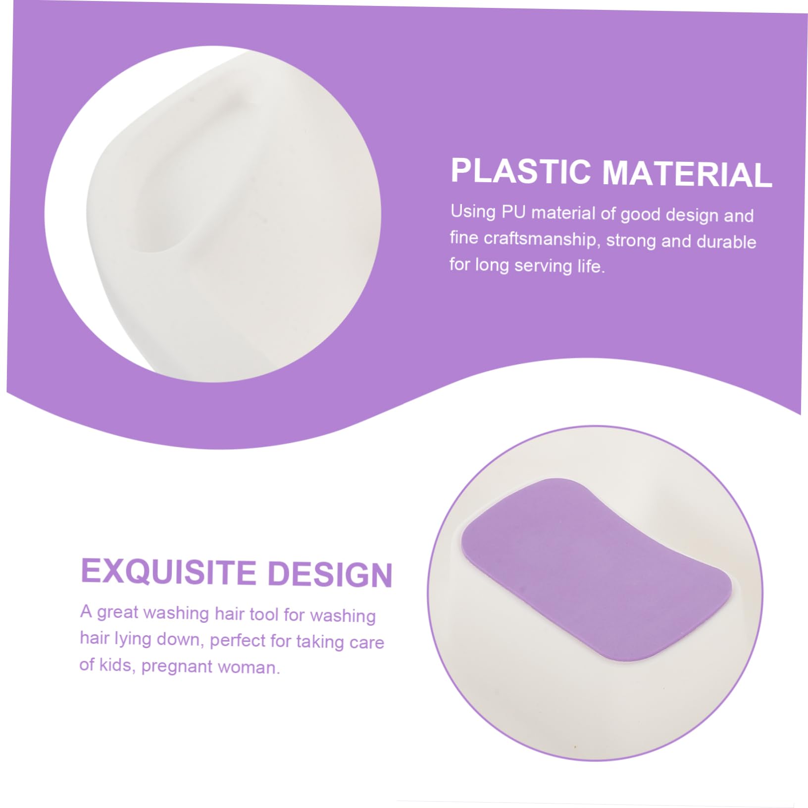 Lavatesta Bianco in Plastica Supporto Collo e Spalle | Lavaggio da Sdraiati, Design Ergonomico, Uso Domestico, Adatto a Ragazzo Ragazza e Gestanti
