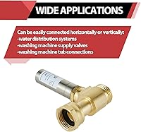 Vista 5 de Paquete de 2 martillos de agua EFIELD S-241 de acero inoxidable para lavadora, 3/4 pulgadas giratorio FHT x 3/4 pulgadas MHT, (HAMMER020-2PCS)