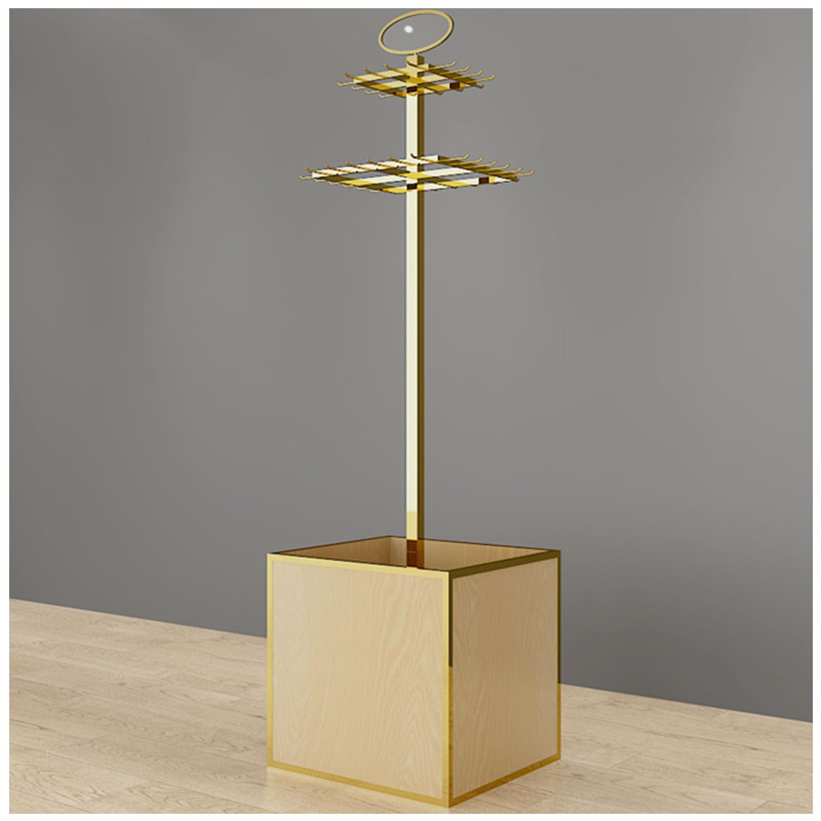 Bodenstehender Gürtelhalter, Kommerzieller professioneller Gürtel-Aufbewahrungsbehälter-Ausstellungsstand, Strapazierfähiger Edelstahl-Einzelhandelsregale Krawattenhalter Kleiderbügel Organizer