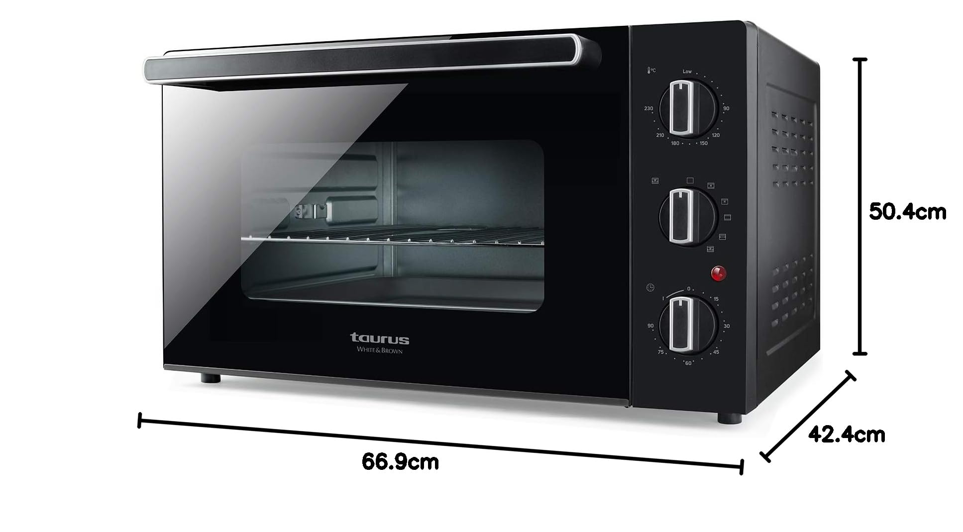 TAURUS 971345000 Horizon 45 Four électrique, Acier Inoxydable, 45 liters, Noir