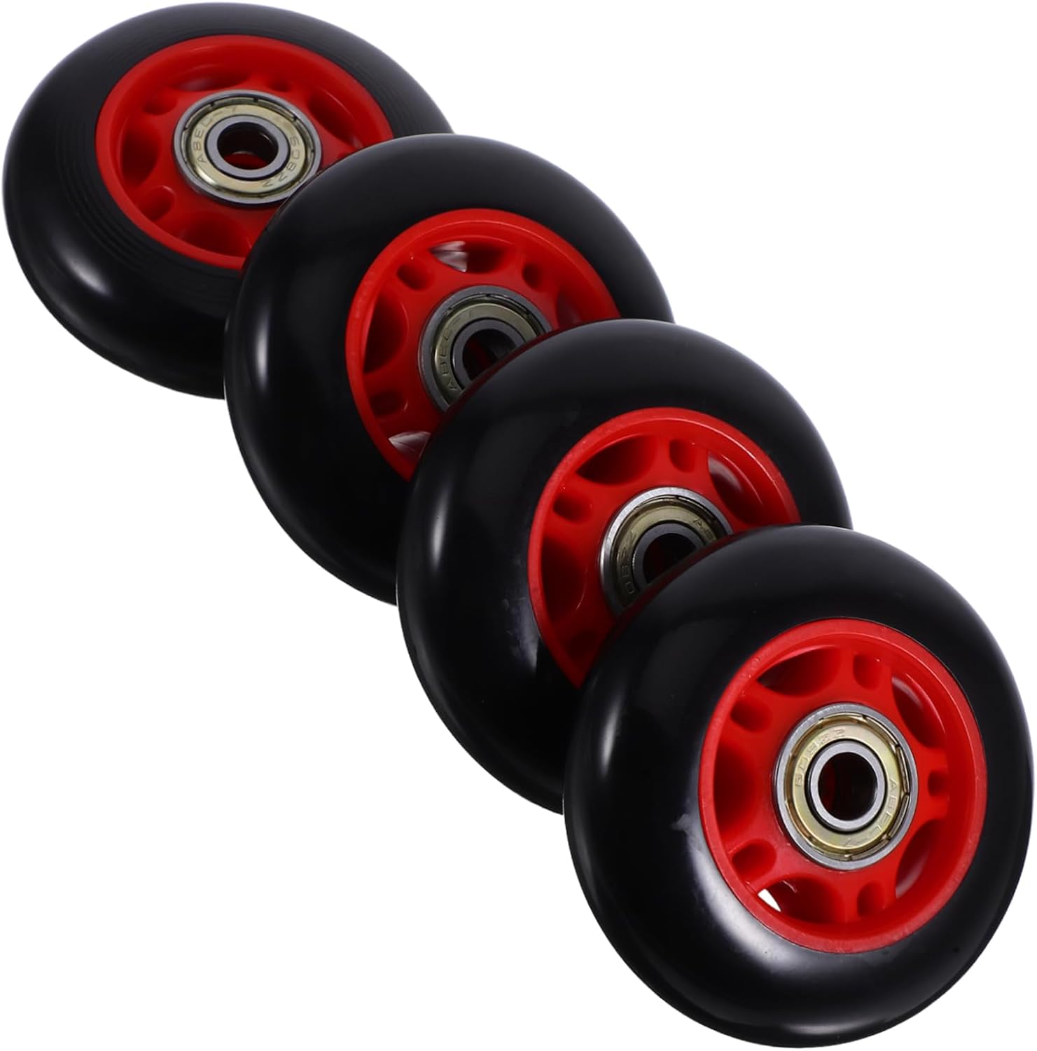 Kisangel 4pcs Pulley Wheel for Fitness Equipment Durable Plastic Roller for Treadmills and Bikes Smooth Rotation for Home Gym Exercise