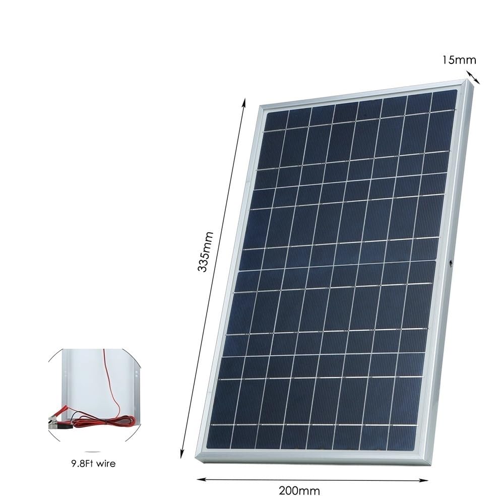 Pannello solare da esterno 300W 12V, pannello solare portatile ricaricabile policristallino con alimentazione USB(Only solar panel)
