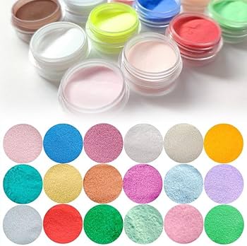 Amazon | ネイルアクリルパウダー アクリルネイル18色セット ネイル