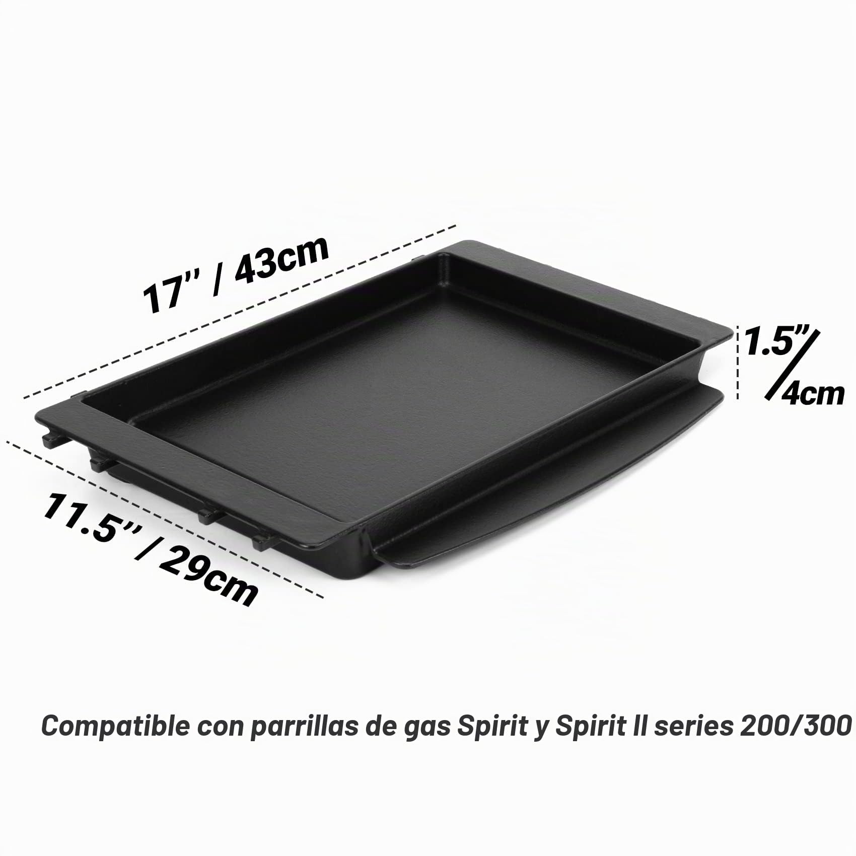 onlyfire Plancha de Hierro Colado para Barbacoa de Gas Weber Spirit II Serie y Spirit 200/300 Serie