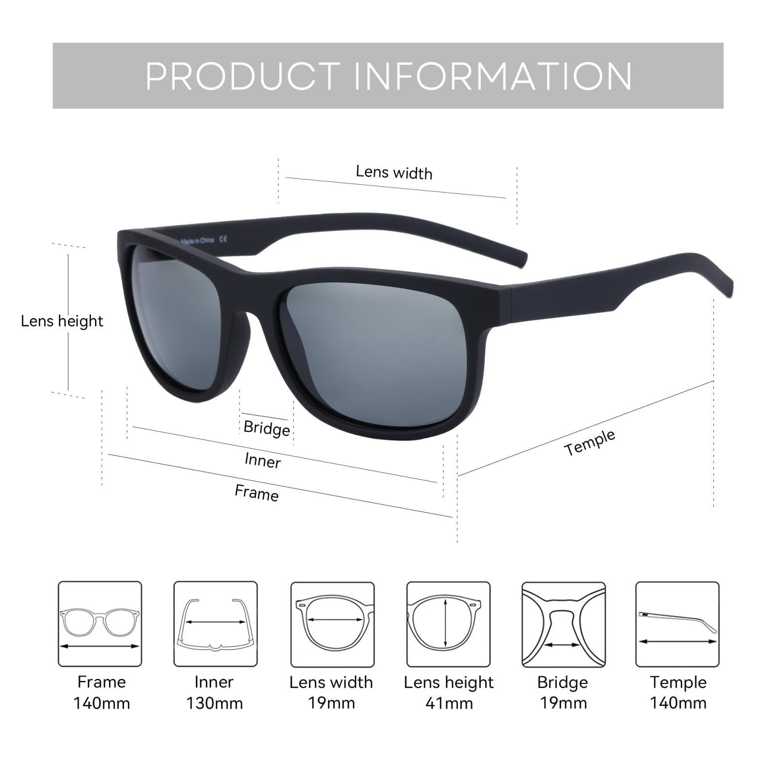 Occhiali da sole polarizzati da uomo, stile guida, classici, a specchio, UV400