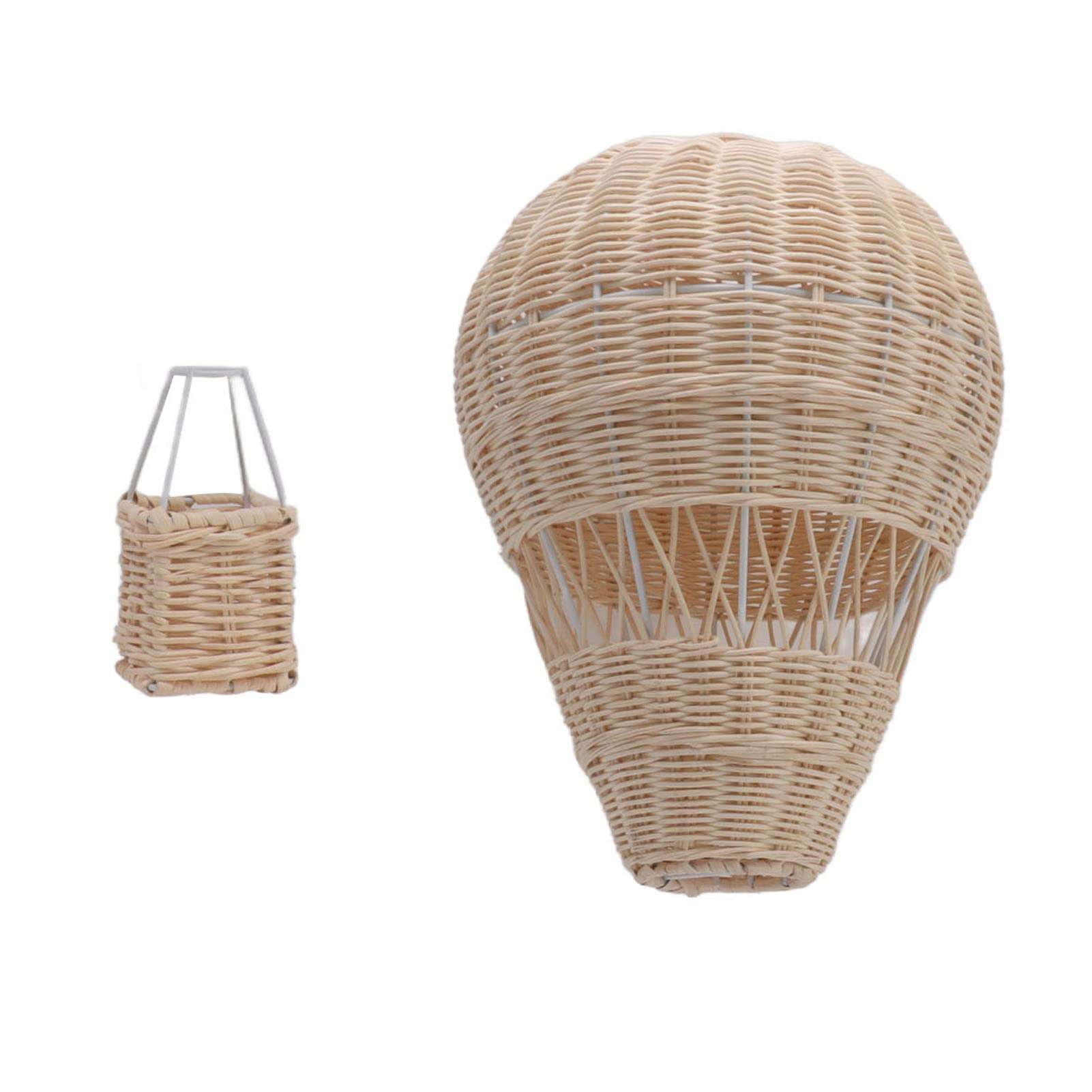 Tkany rattanowy balon na gorące powietrze ręcznie wykwintne szczegóły rattanowa tkana dekoracja do pokoju dziecięcego rekwizyt do zdjęcia z imprezy dekoracje do domowego biura