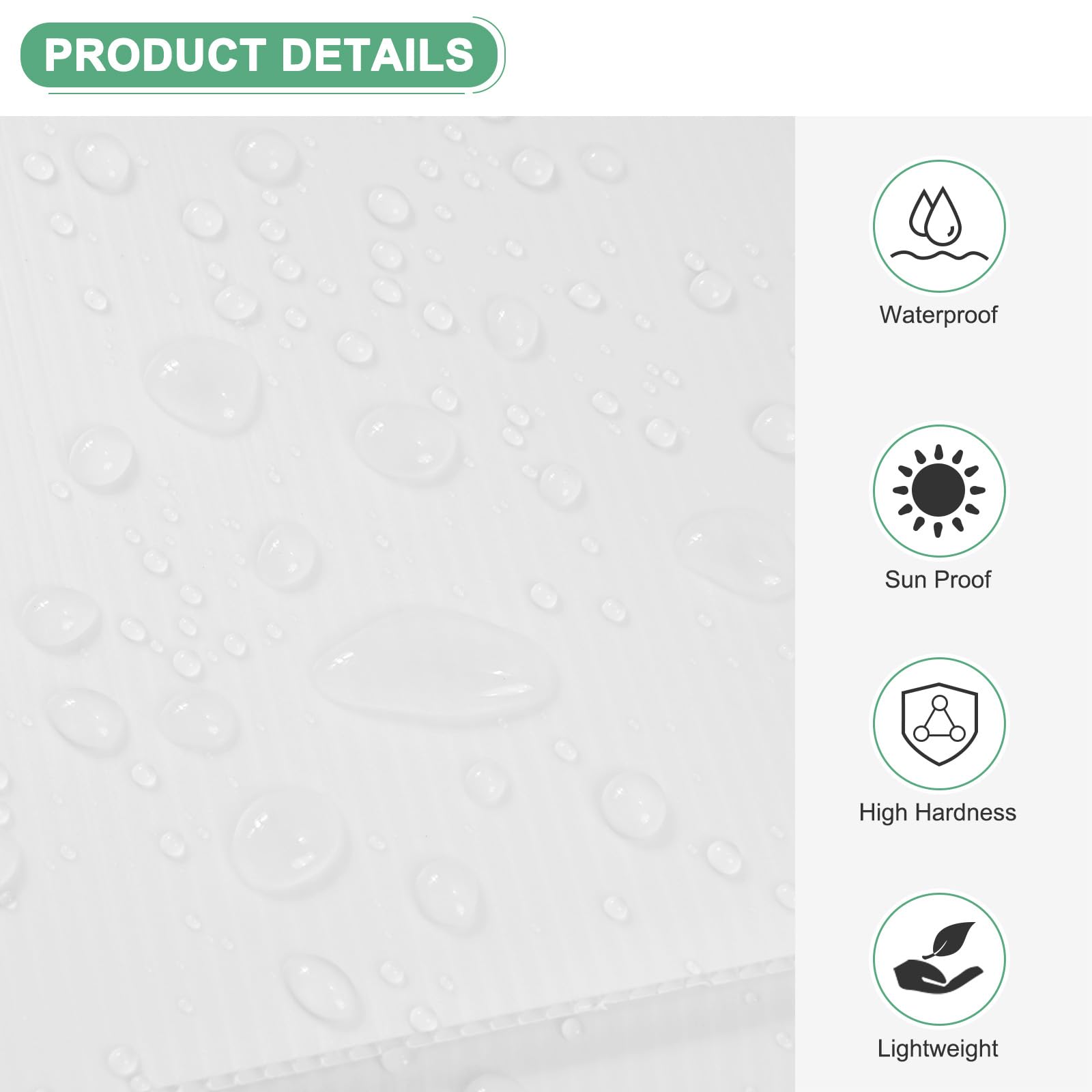 M METERXITY 10 Hojas De Plástico Corrugado, 20 Pulgadas X 20 Pulgadas Pizarra De Cartel Impermeable En Blanco Para Venta De Garaje/Oficina/Aula/Fiesta/Letrero De Jardín [5mm De Grosor, Blanco]