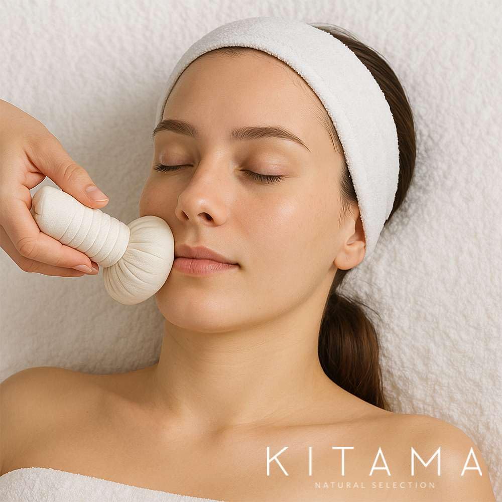 Kitama Thai Kräuterstempel 50g für Gesicht 20 Stk. – Sanfte Kräuterstempel Massage für Wellness, Spa & Kosmetikstudio