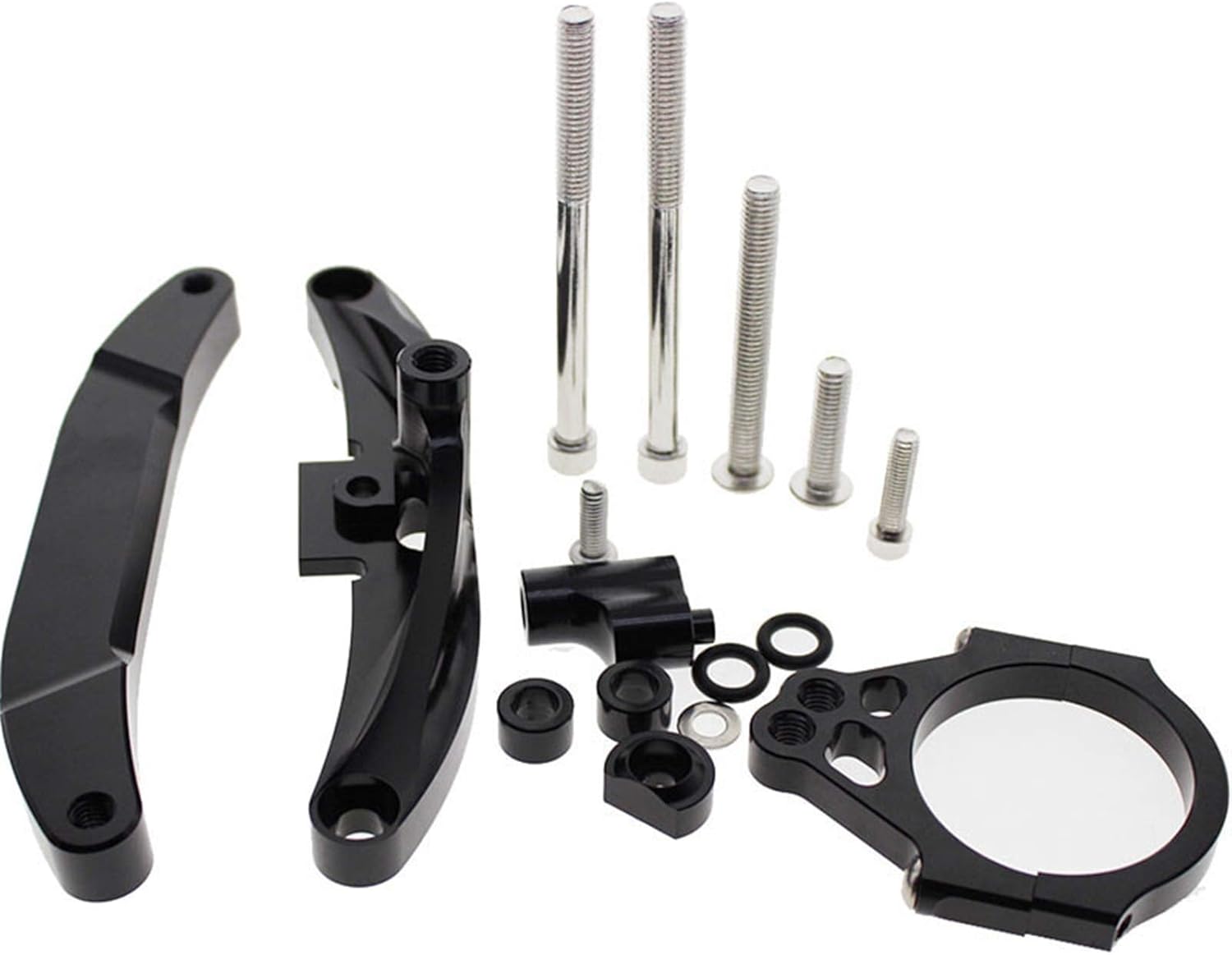 CNC Motorcycle Stabilizer Steering Damper Mounting Bracket Support Kit For FZ1 FAZER FZ1 Mounting Kit(Green Damper)