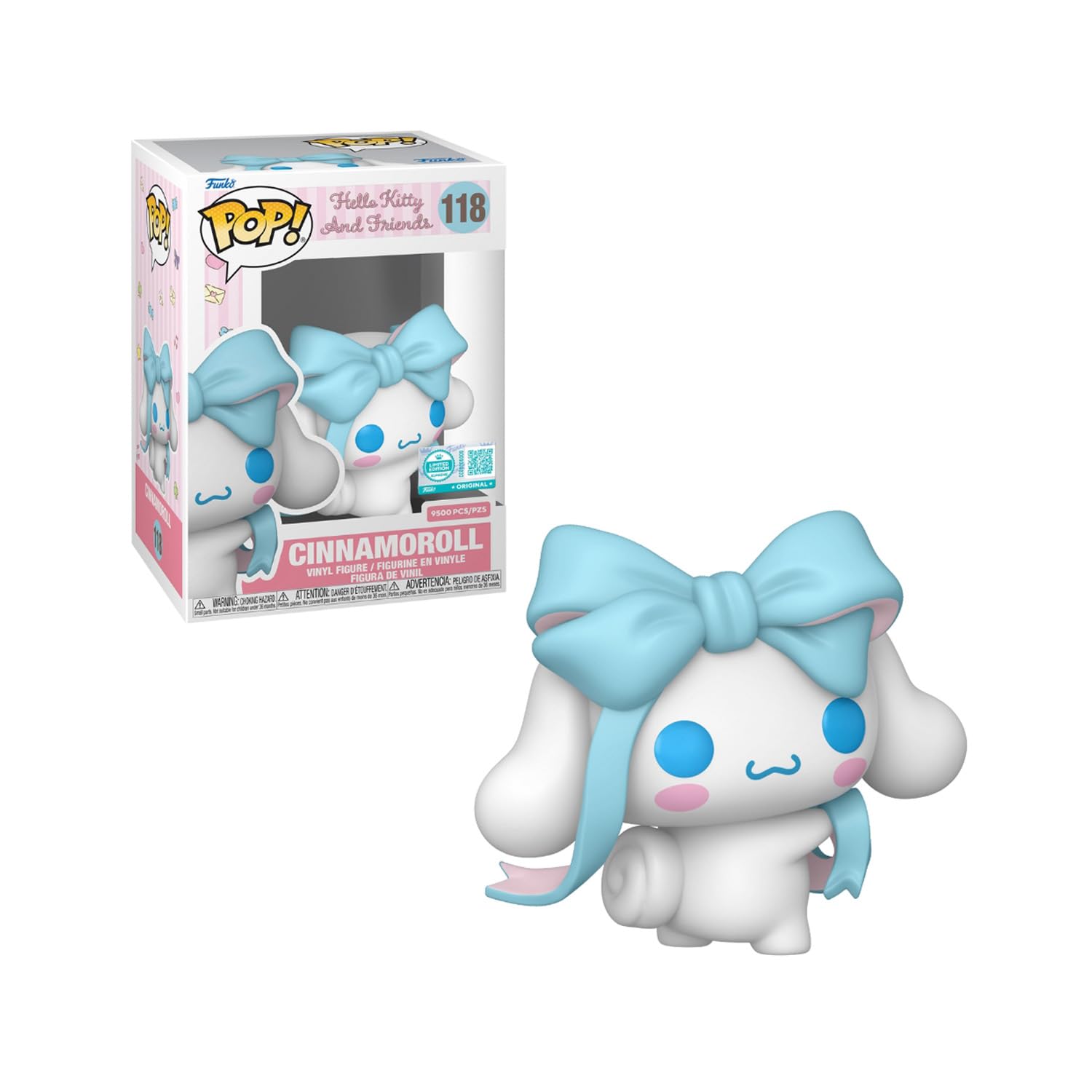 Candide, Boneco, Funko POP! Cinnamoroll com Laço Azul, Sanrio - 10 cm