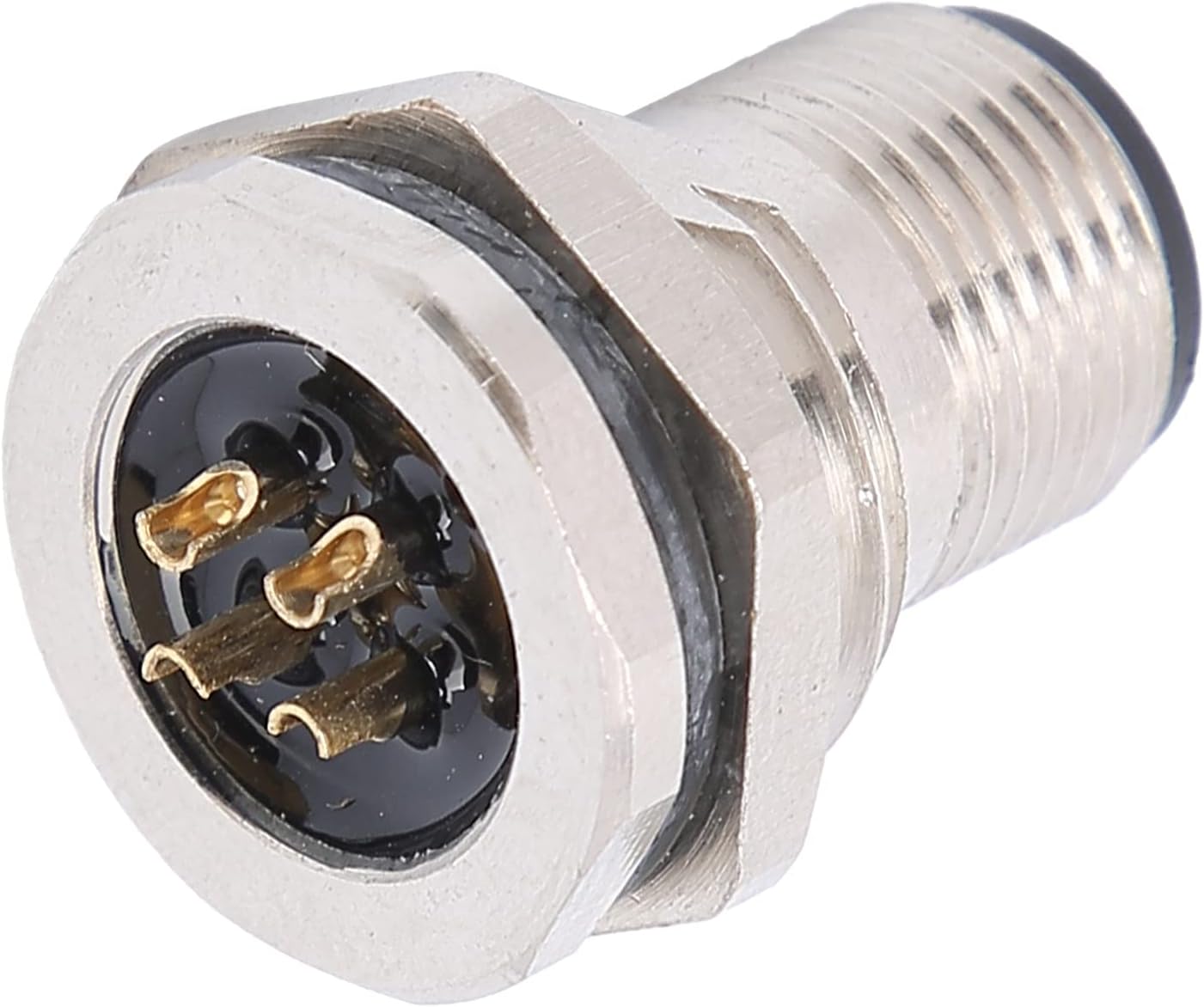 4ピン航空コネクタ 防水取り付けメスソケットメタルスレッドパネルコネクタ電気用品m12 F P4 人気ショップ