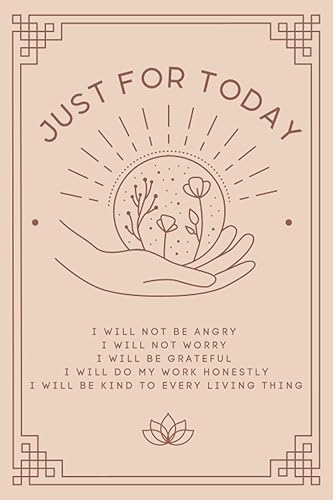 Just for Today Reiki Journal: Unruled Blank Notebook &amp; Journal with Small Cho Ku Rei Symbol on each Page - 120 Pages - 6 x 9" Notebook - Lotus Flower Design - Spiritual Reiki Gifts