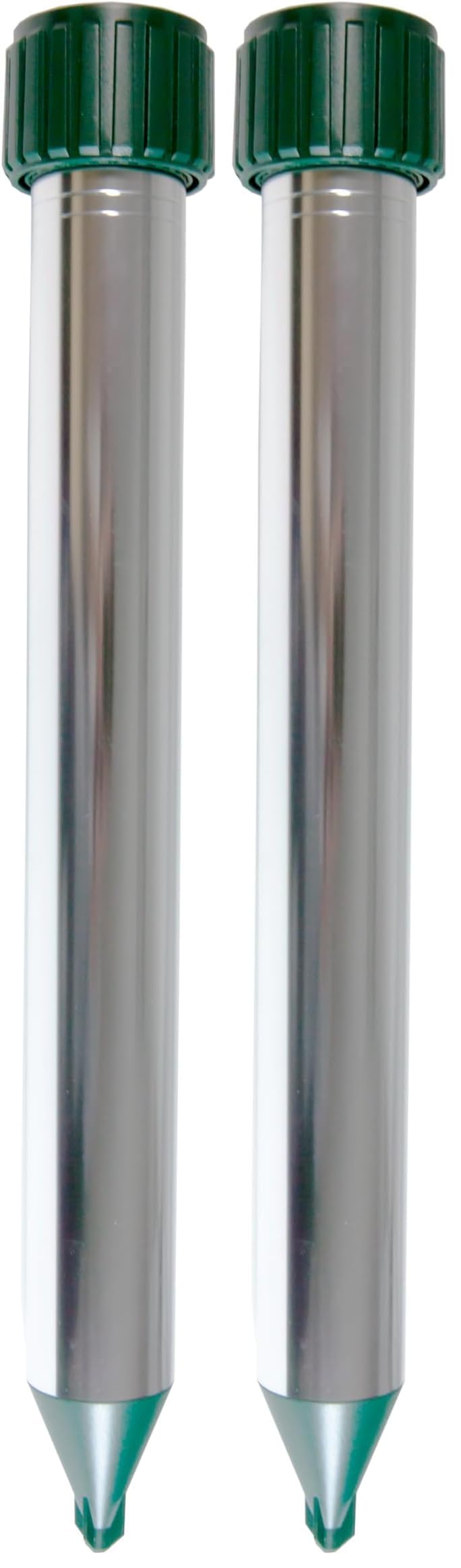 Windhager Wühlmaus- & Maulwurfvertreiber Aluminium, Wühlmausabwehr, Maulwurfvertreiber, Maulwurfabwehr, Schlagenabwehr, Eidechsenabwehr, Wirkungsbereich ca. 800m², 02130, Silber (Packung mit 2)