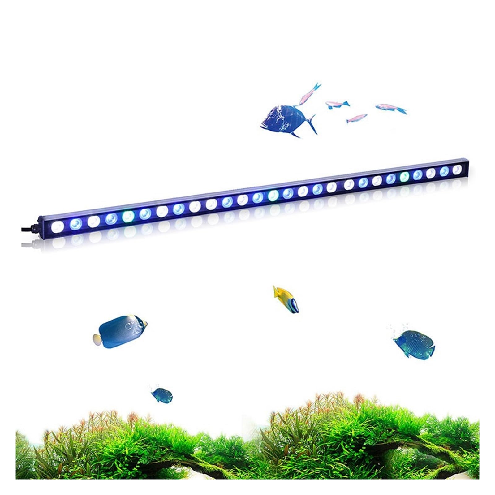 Luz del acuario, Tira de luces Led for acuario de 54W/81W/108W, iluminación Led for acuario de alta potencia, hermosa lámpara for pecera de arrecife de Coral(81W)