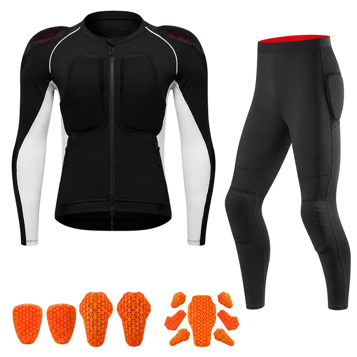 Equipaggiamento Moto Uomo CE con Protezioni e Abbigliamento Tecnico | Design Leggero con Dettagli Riflettenti e Vestibilità Flessibile per Touring, Scooter, Pendolarismo e Guida Urbana