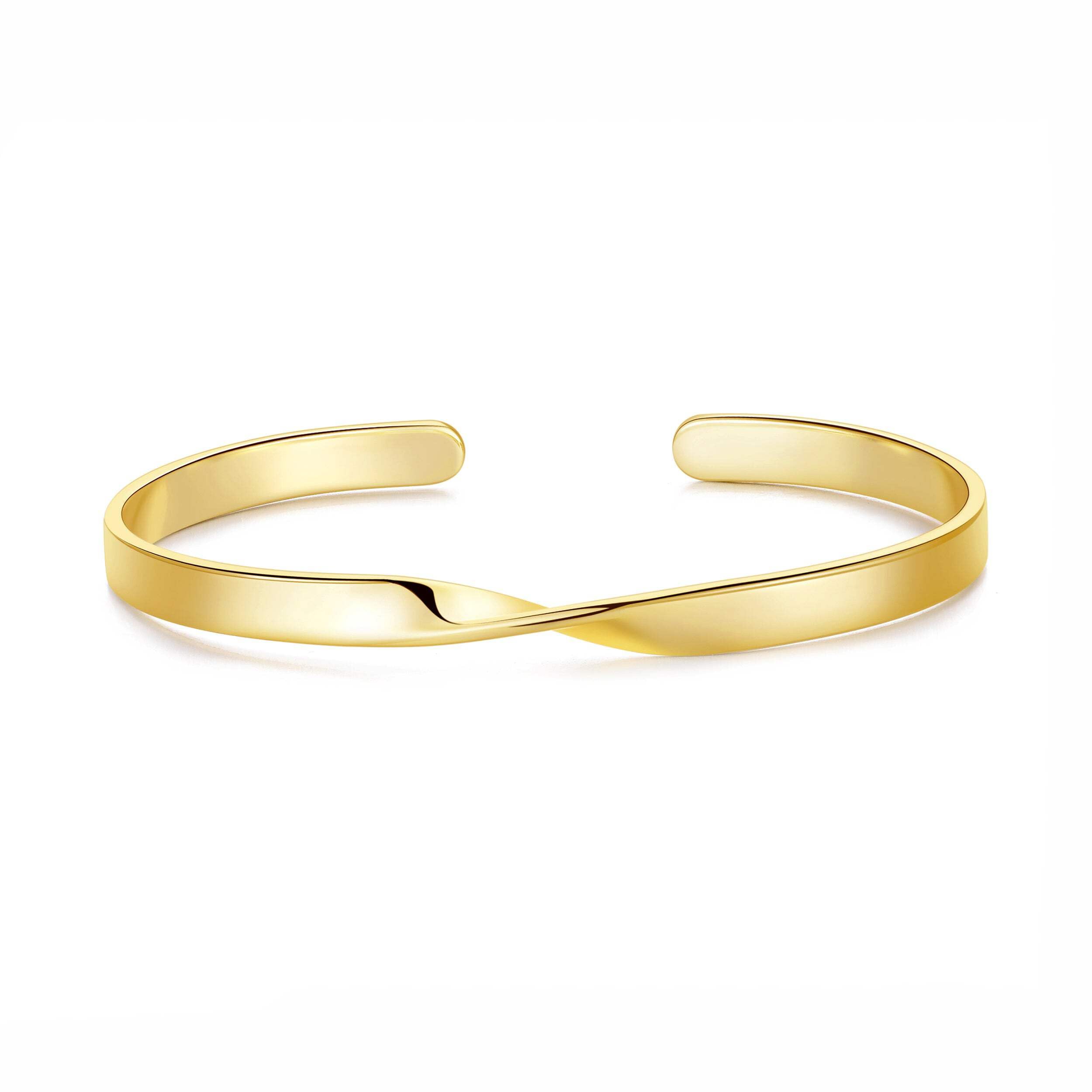 18k Gold Plated Twist Cuff Bangle