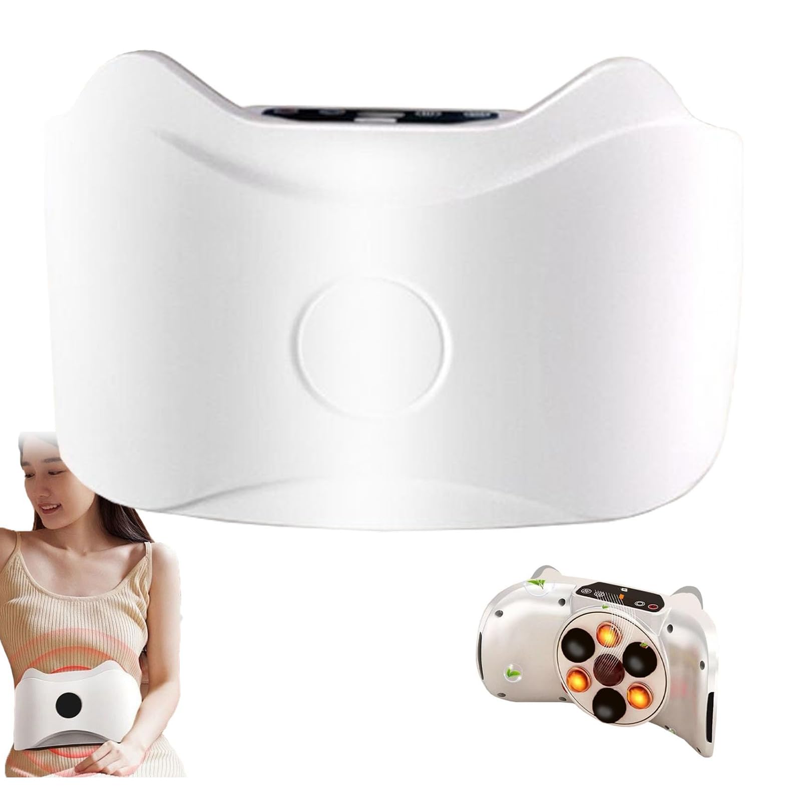 McbeAn Appareil De Massage Abdominal Électrique sans Fil, 4 Modes De Massage, Vibrations Et Accélération De La Combustion des Graisses, pour Une Digestion Optimale Et Un Ventre Plat