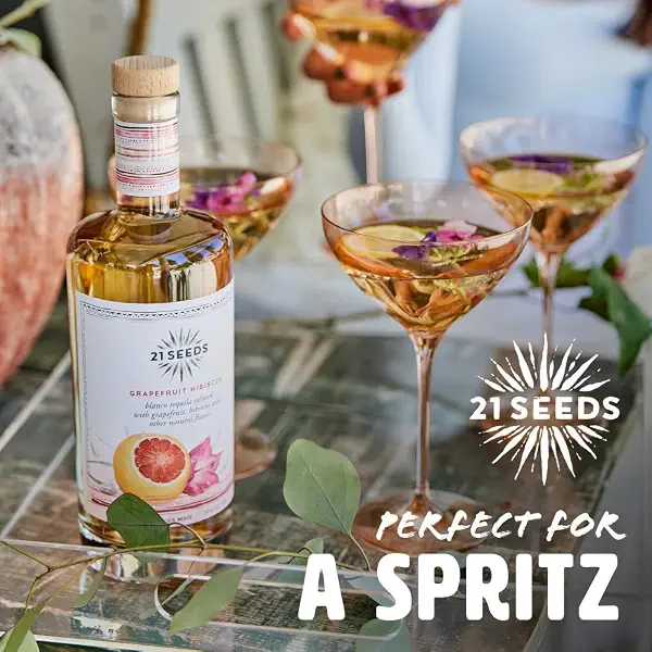 21 Seeds Tequila Grapefruit Hibiscus, 750mL, 70 proof, clear 4