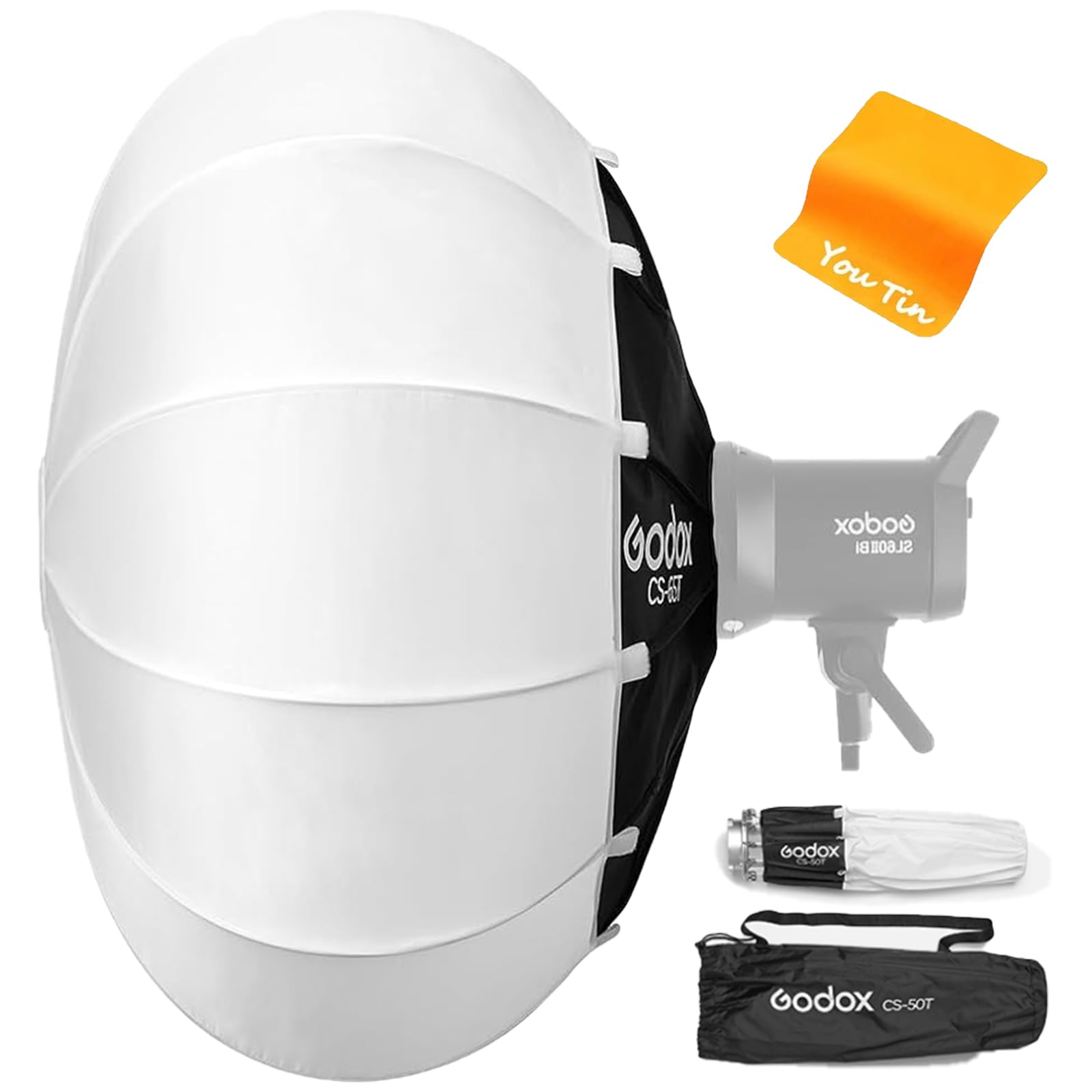 Godox CS-50T Softbox 50cm Con Attacco Bowens – Per Flash E Monoluce, Pieghevole E Facile Da Montare