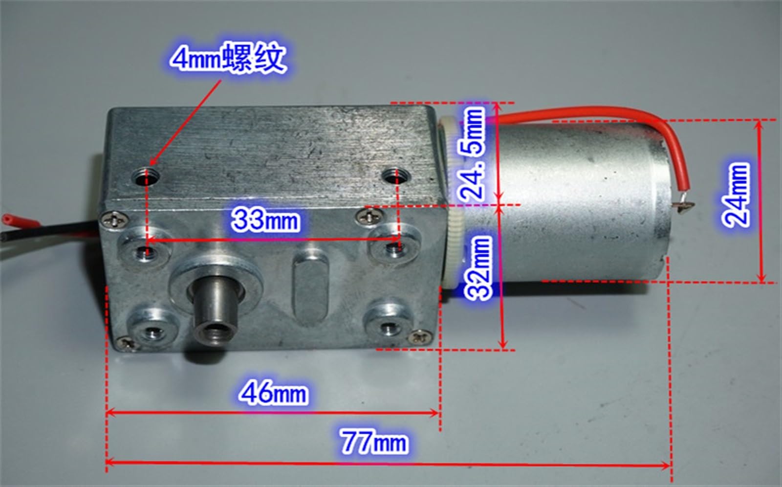 370 Motor de engranajes 3V 5V 6V 5.5RPM-12RPM Velocidad lenta Torque grande Turbo Motor de engranaje helicoidal Mini Caja de engranajes de metal Motor reductor Reversible 1 piezas
