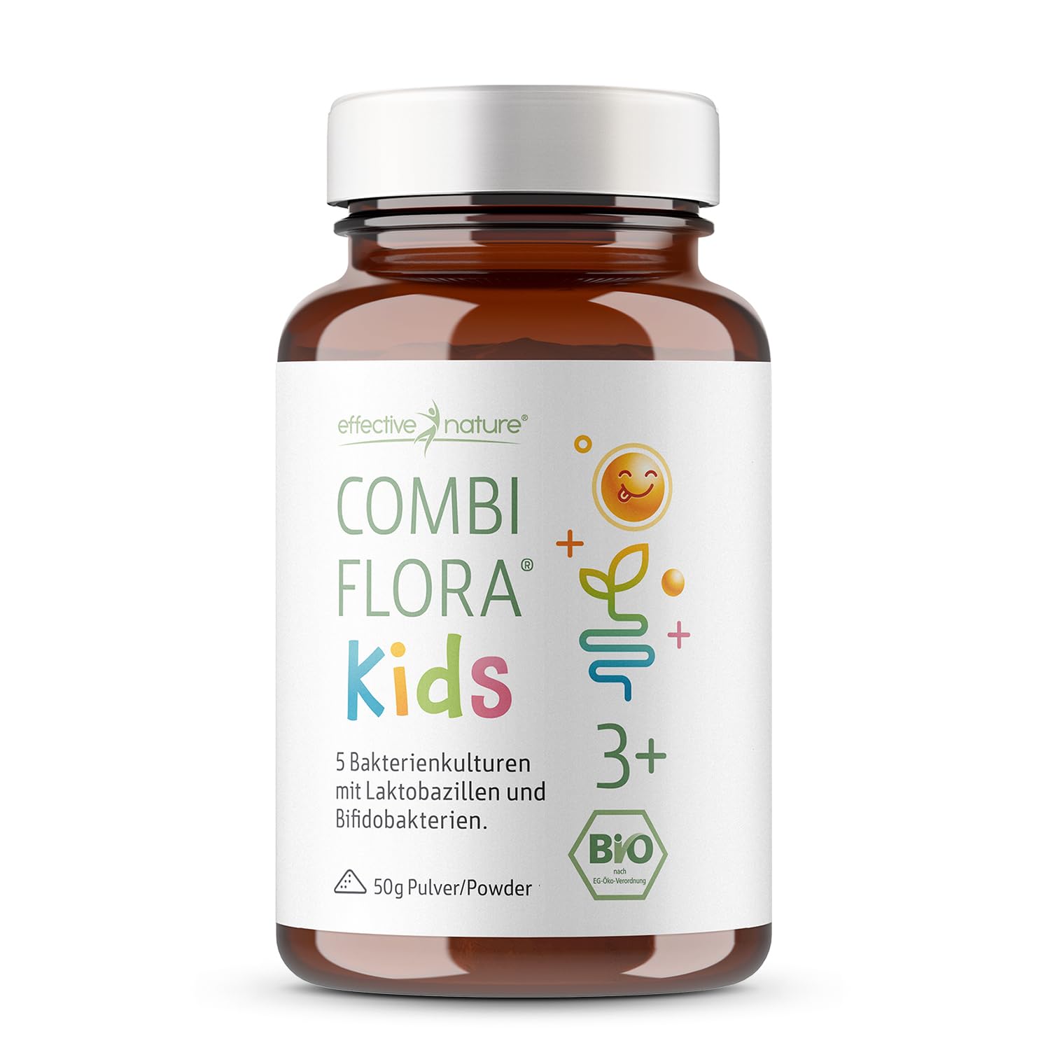 Combi Flora Kids Bio - 50 g - Mit Bifidobacterium & Lactobacillus für Kinder - Pulver mit Dosierlöffel - Mit 5 Bakterienstämmen für Kinder ab 3 Jahren