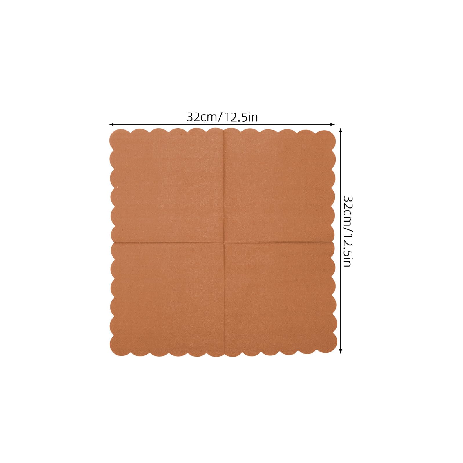 Servilletas de Papel Kraft Marrón para Fiestas 100 Unidades Cuadradas Absorbentes Decorativas para Bodas Cumpleaños y Reuniones