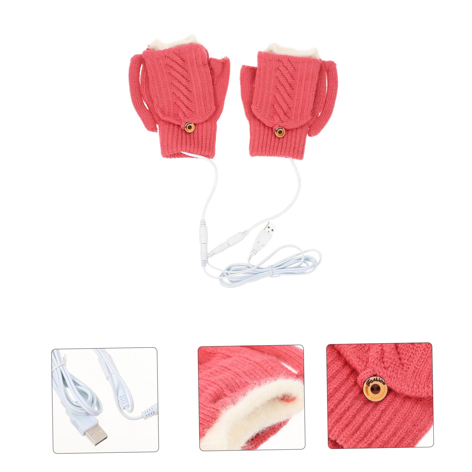 Gogogmee 1set Electric Thermal Gloves for Portable Hand Warmers Soft Heating Gloves for Outdoor Activities Like Skiing Cycling and Hiking