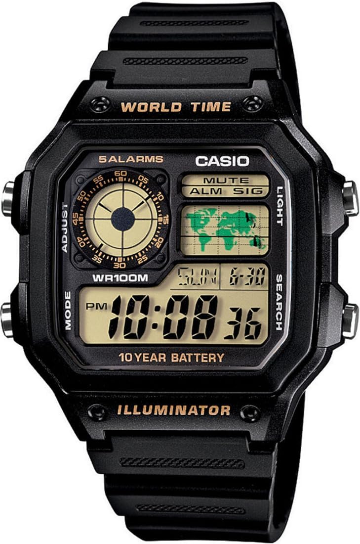 Casio World Time Digital Men's Watch AE-1200 Series Philippines Ubuy