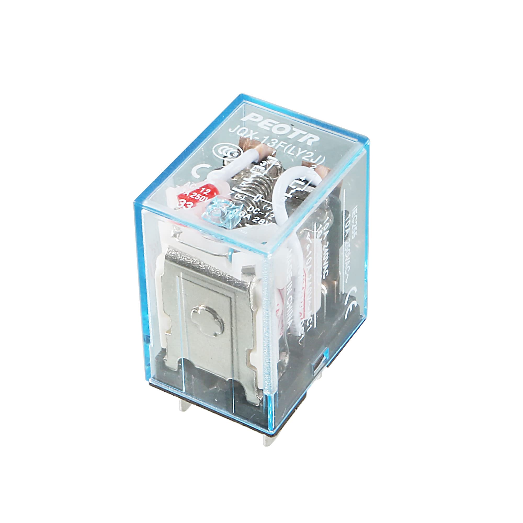 sourcing map JQX-13F 220/240VAC Coil DPDT 8 Pins Electromagnetic Power Relay 10A/250VAC 28VDC