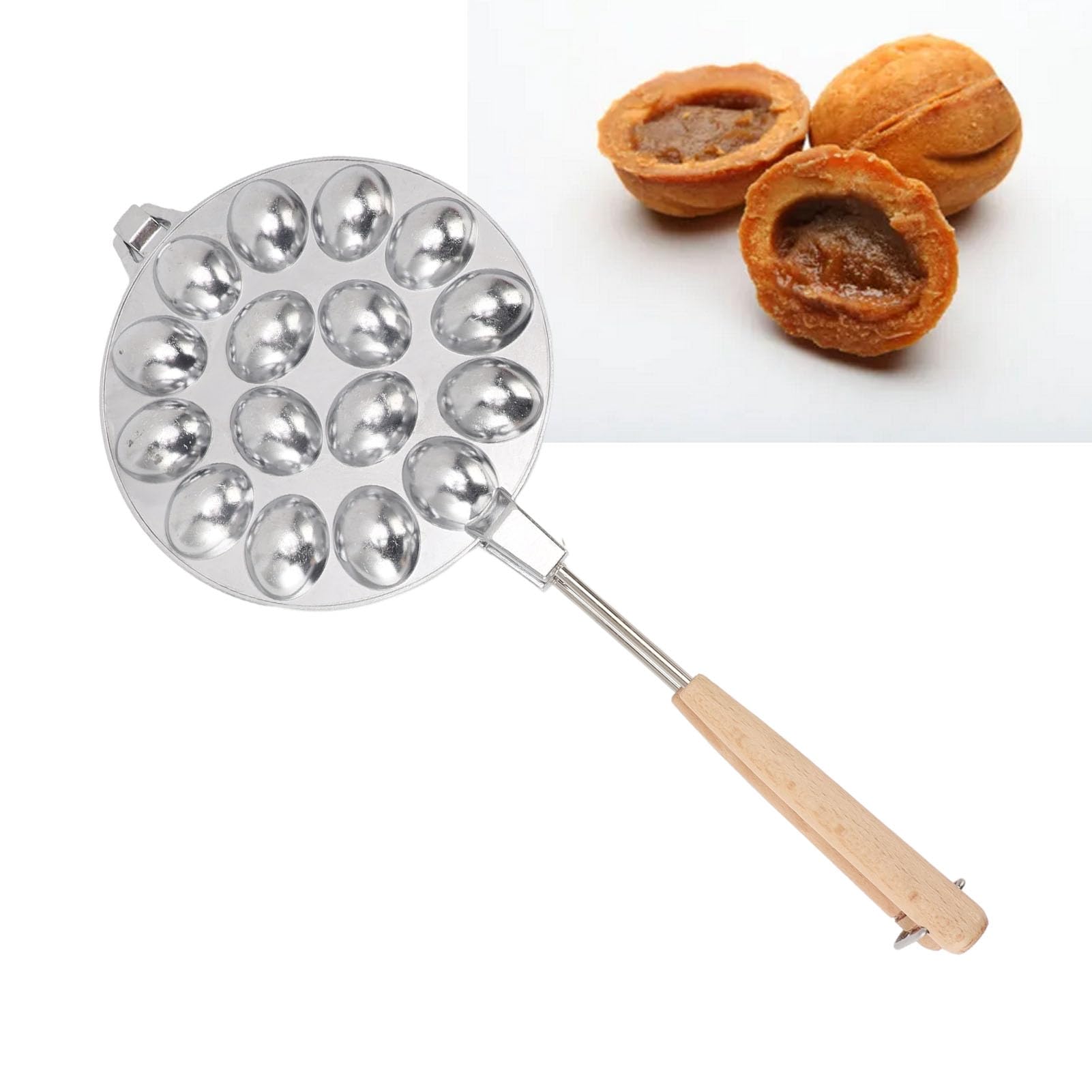 Molde para Galletas Ovalado Antiadherente de 16 Cavidades Molde de Aleación de Aluminio para Repostería Casera (Tipo 2)