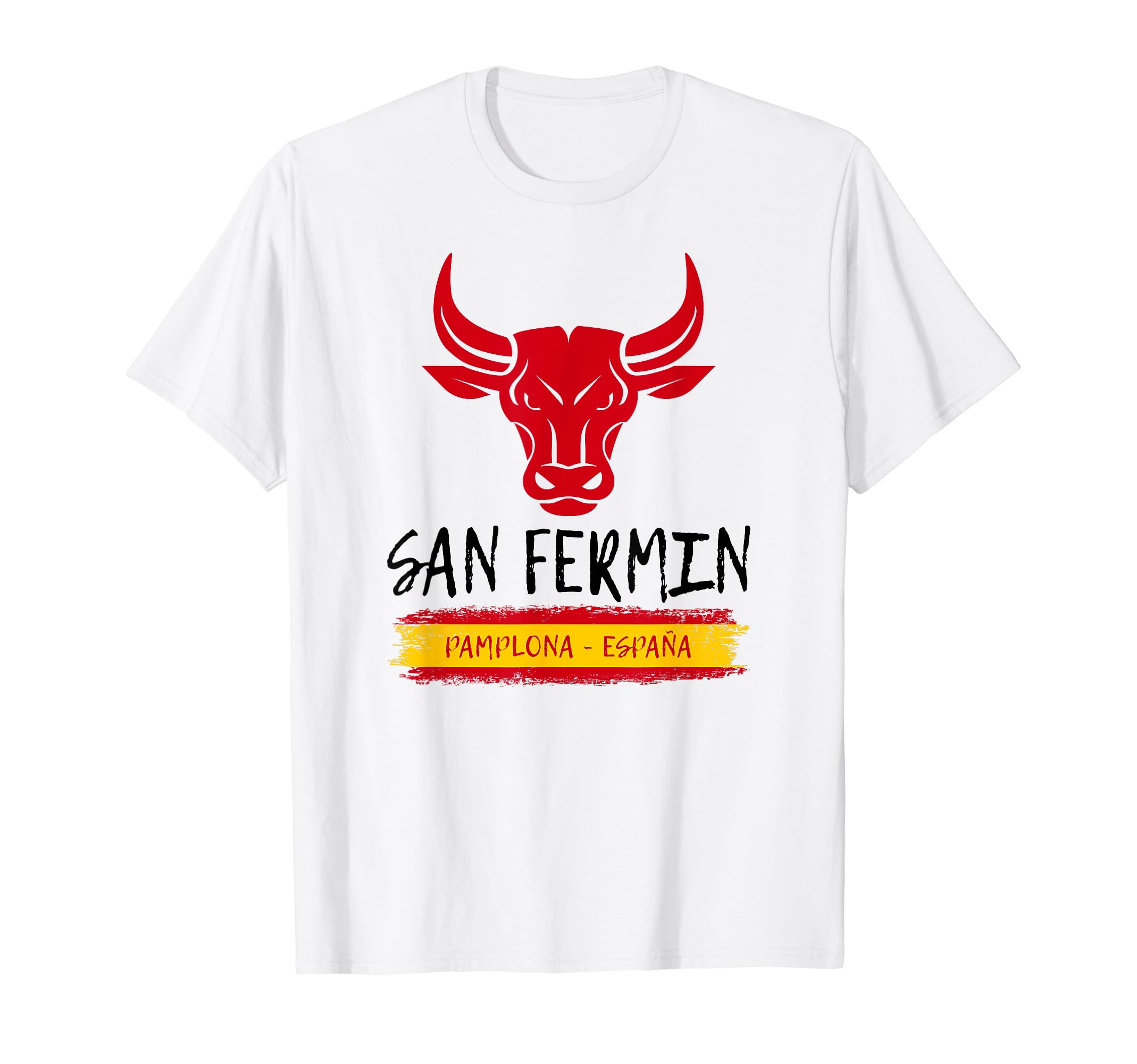 San Fermin - Bull Pamplona Flag of Spain T-Shirt