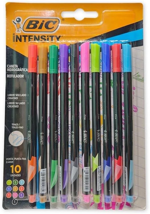 BIC, Caneta Intensity Fine, 0,4 mm, 10 Unidades