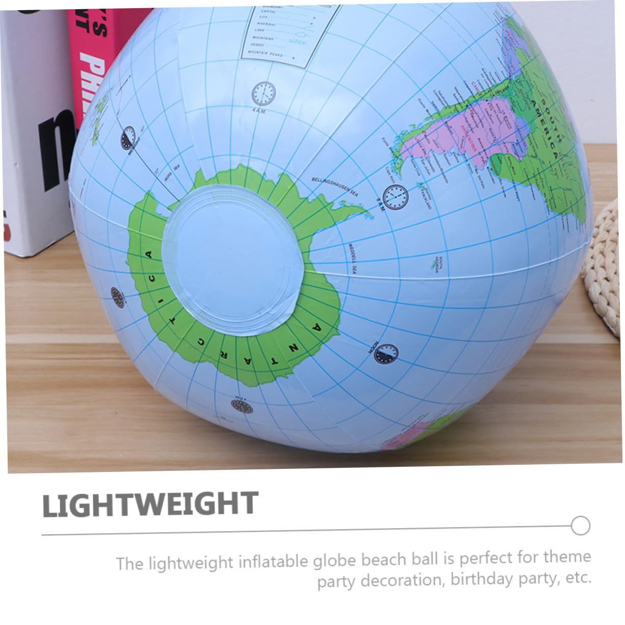 BESPORTBLE Palloni 8 da Spiaggia a Forma di Globo Gonfiabili in Pvc Leggero e Galleggiante per Giochi Estivi in Spiaggia e Feste di Compleanno
