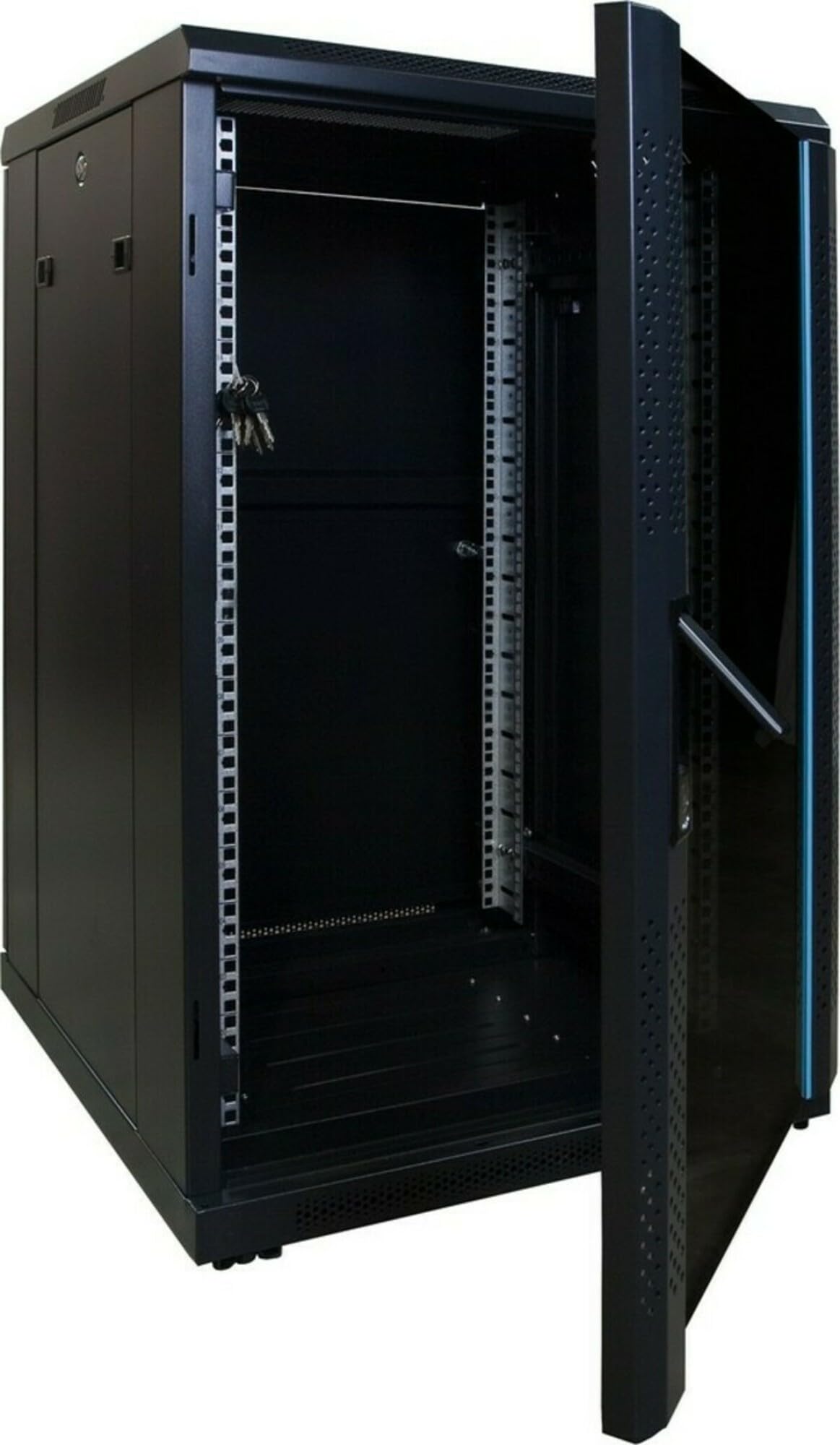 Baie de Serveur 18U avec Porte en Verre 600x600x1000mm (LXPXH) - Noir
