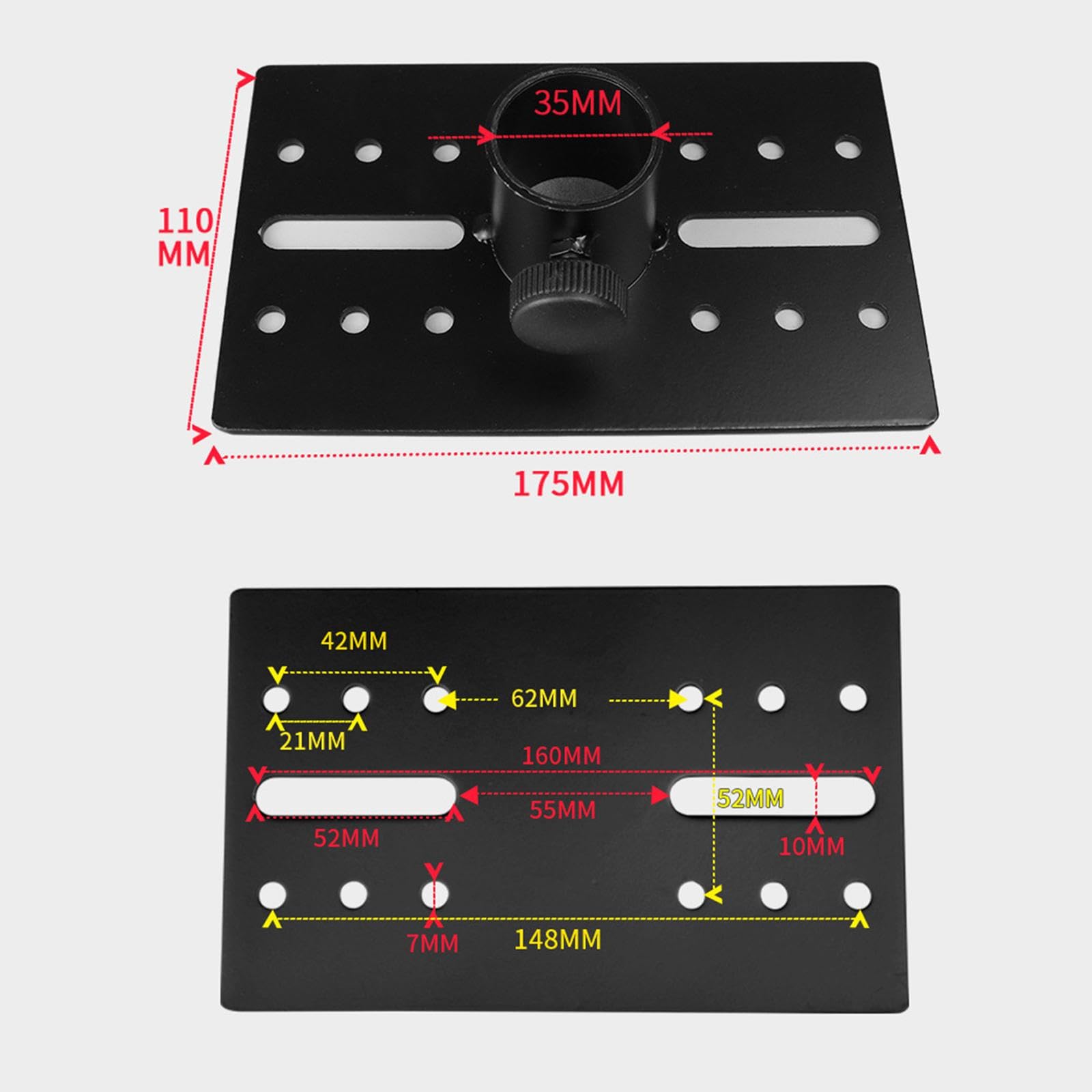 Lautsprecherständer Stativ, Höhenverstellbar 1-2m (39-79 Zoll), Metall, Flaches Tablett 11x17.5cm (4.3x6.9 Zoll), für Zuhause, Büro, Hochzeiten, Bühne