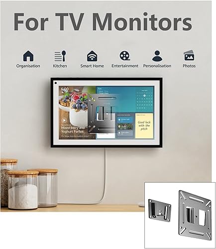 Miniatura 8 de Nuyoah Paquete de 2 soportes de pared para televisores de 14 a 27 pulgadas, pantalla plana LED LCD, soporte de TV pequeño para monitores de