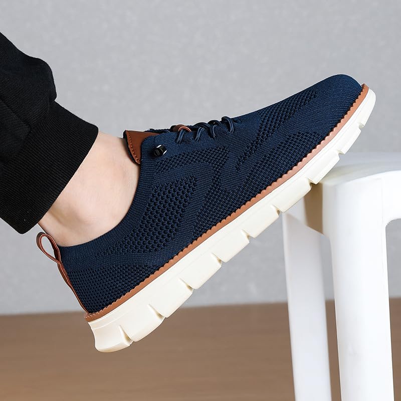 Breeze Urban Comfortable Shoes, Wearbreeze Extra Wide Mesh Dress Sneakers - Business Casual Walking Shoes (Blue,10)4