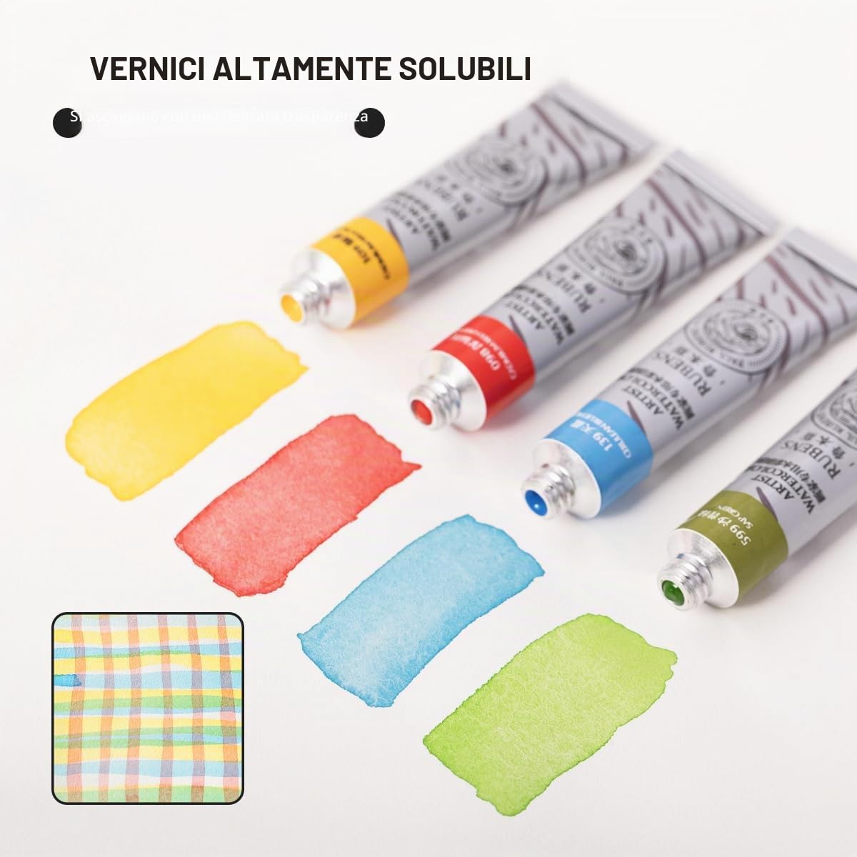 Paul Rubens Set di colori ad acquerello, 24 colori vivaci, tubetti da 12 ml, forniture artistiche per adulti, artisti e principianti
