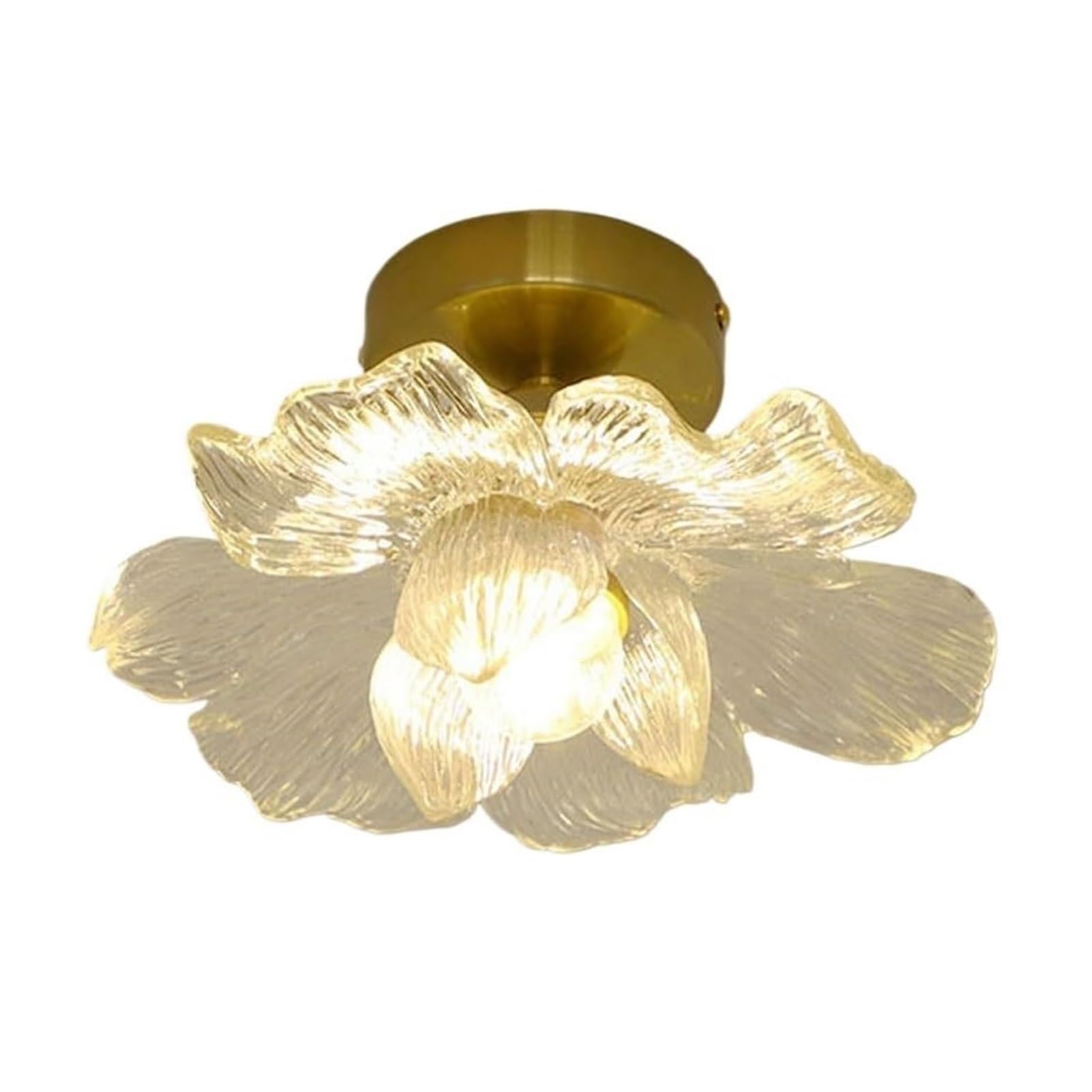 QICBYING Small Ceiling Lights, Crystal Flower-Shaped Ceiling Light, Modern Decorative Flush Mount Fixture, For Corridors, Balconies, Stairwells, Walk-in Closets, Entryways, Hallways(Warm light)