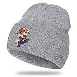 Einfaches und Niedliches Design: Geeignet für Männer und Frauen, für Jungen und Mädchen. Der coole Hut mit Mario-Muster bringt Schlichtheit und Niedlichkeit. Die coolen, hochgerollten Bündchen verleihen Ihnen einen lebendigen Look und das Design ohne Saum verleiht Ihnen einen stilvollen Look.