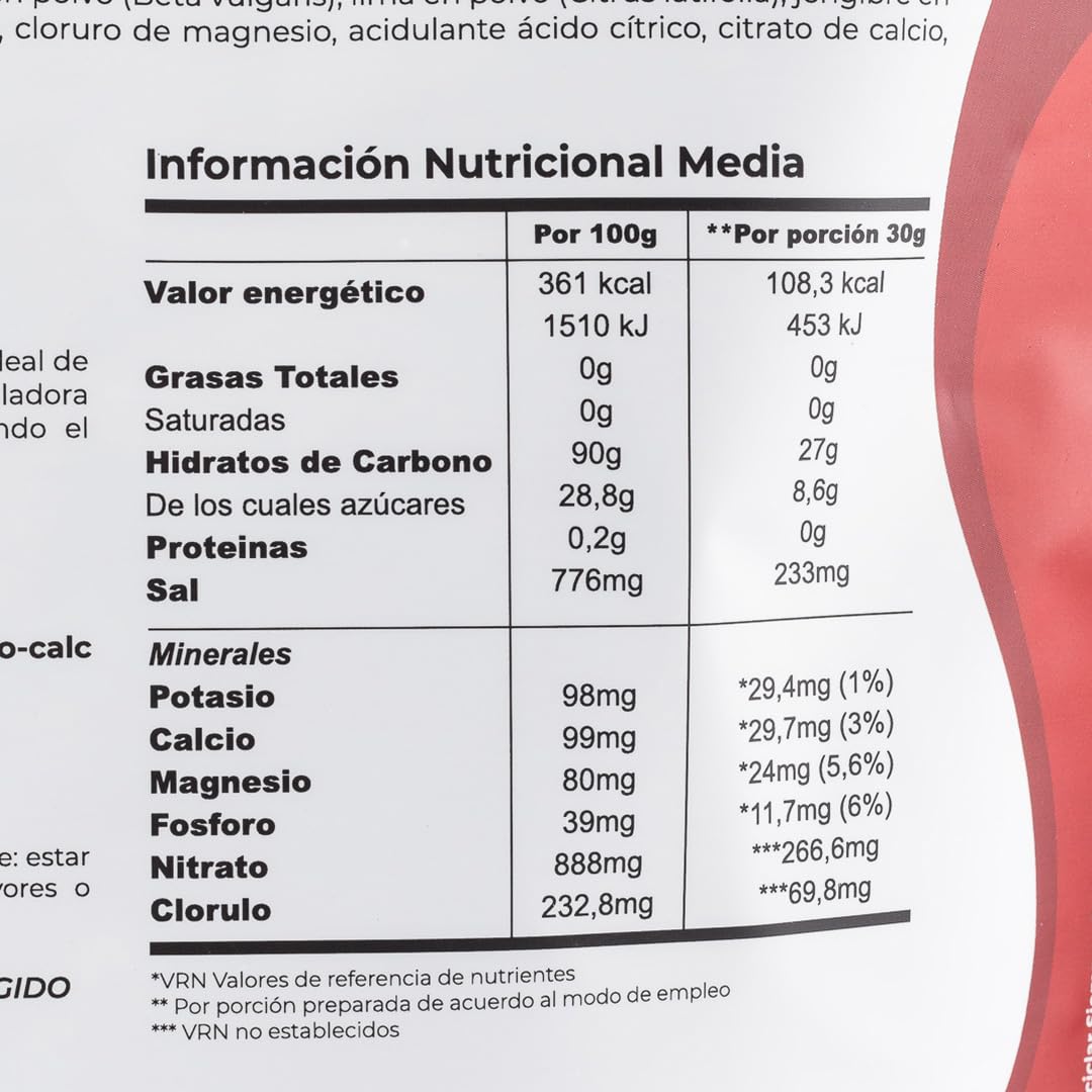 Bebida Deportiva Antes Durante Entrenamiento Con Nitrato De Remolacha Mezcla Carbohidratos 2 1 Electrolitos Natural Sin Aditivos 1Kg XTRATUS