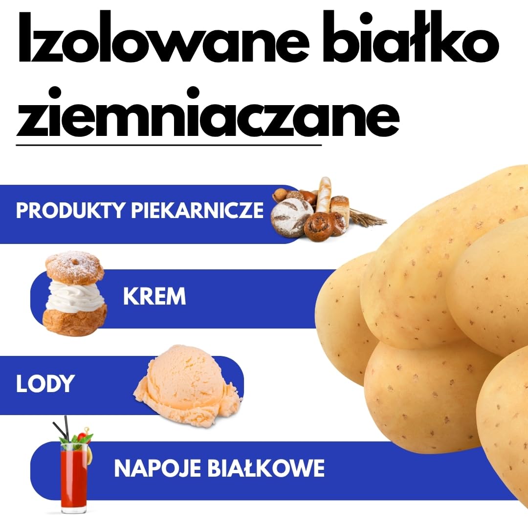 Białko ziemniaczane w proszku VEGEWHIP - 200 g - białko roślinne w proszku