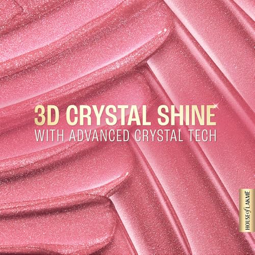 Image of Lakme Glitterati Lip Glaze, for Plump and Shiny Lips, with Vegan Collagen and Crystal Technology, Non-Sticky Formula, Glitter Infused, Delicious Coconut-Vanilla Scent, 203 Hot Pink Cosmo 5ml