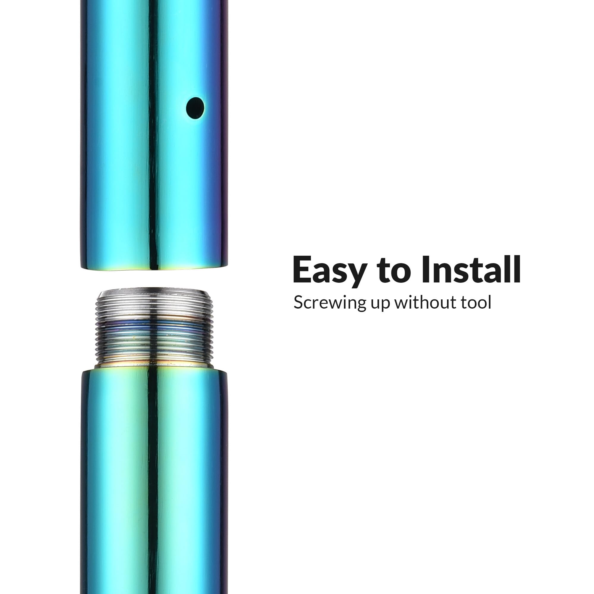 AW 150/250/262/320/500/1000/1020mm Dancing Pole Extension for 45 mm Pole Fitness Spinning Exercise Club Silver,Black, Colorful